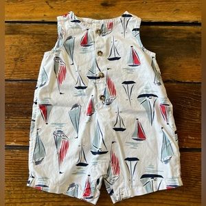 Carter’s Sailboat Romper. Size 3 Months.  4th of July/ Memorial Day.